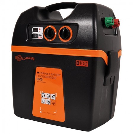 Electrificateur/poste de clôture Gallagher batterie B100 (12V - 0,8 J ) Electrificateurs sur batterie