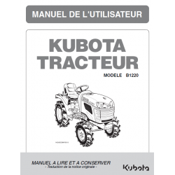 Manuel d'utilisateur tracteur Kubota B1220 - Version digitale Manuels espaces verts