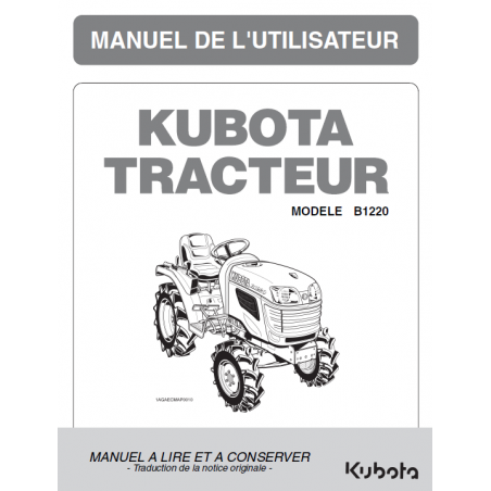 Manuel d'utilisateur tracteur Kubota B1220 - Version digitale Manuels espaces verts