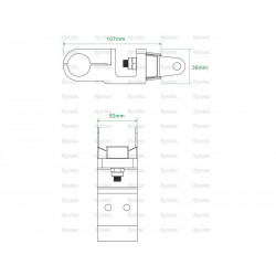 Support main courante Feux & gyrophares