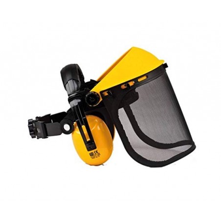 Casque de protection avec visière en maille et protège-oreilles Casques