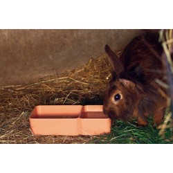 Mangeoire plastique 2 compartiments Mangeoires