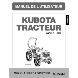 Manuel d'utilisateur tracteurs Kubota L3200 - Version digitale Manuels pour tracteurs