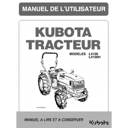 Manuel d'utilisateur tracteurs Kubota L4100 - L4100H - Version digitale Manuels pour tracteurs