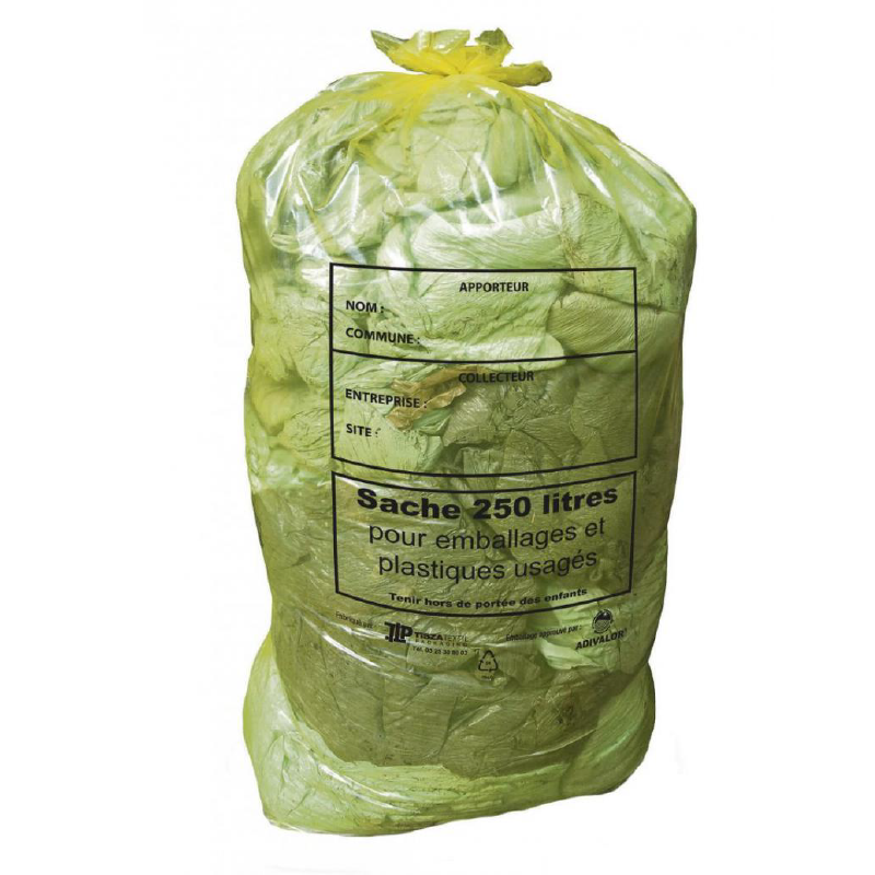 Sac 250L collecte plastiques agricoles usagés Déchets