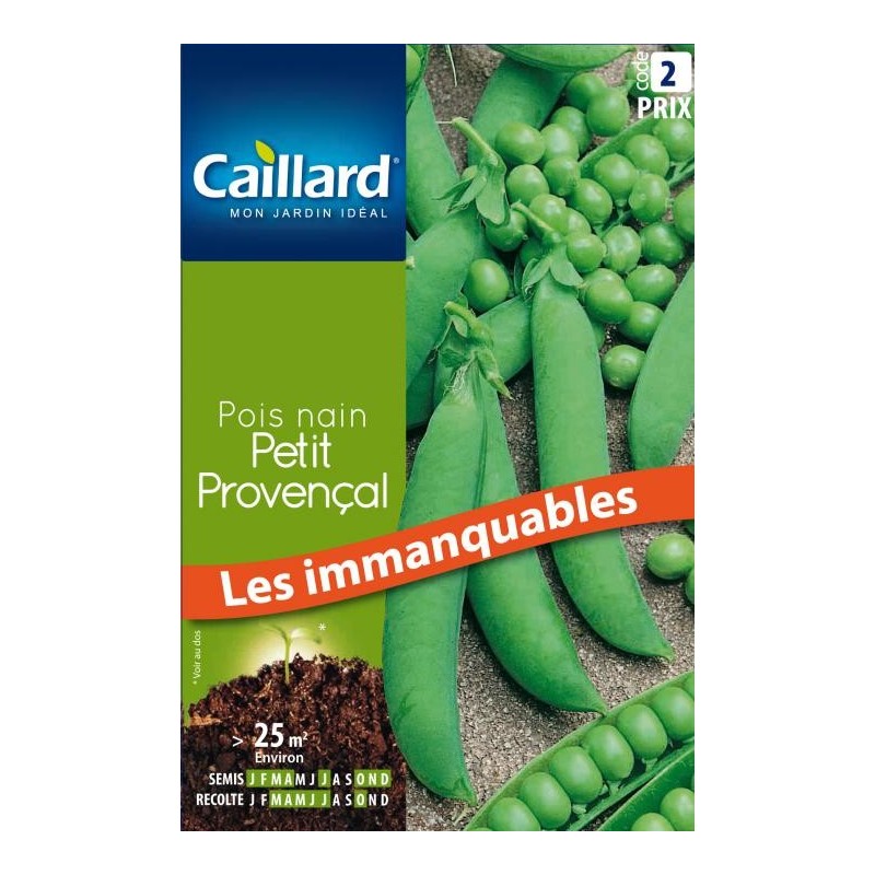 Graines pois nain petit provençal Caillard Haricots, pois & fèves