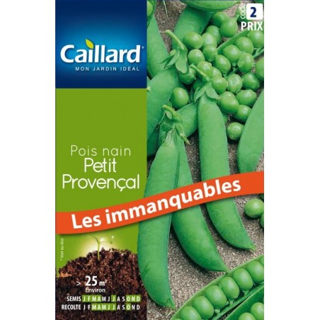 Graines pois nain petit provençal Caillard Haricots, pois & fèves