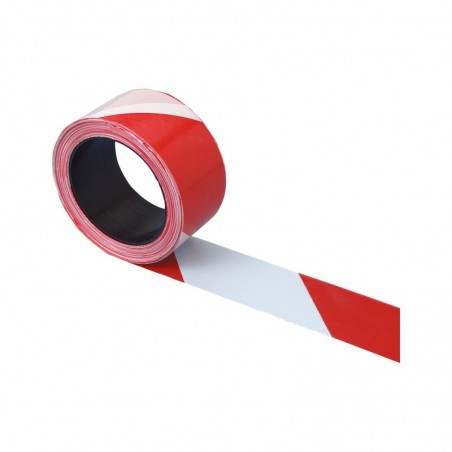 Ruban de signalisation diagonal rouge/blanc Signalisation