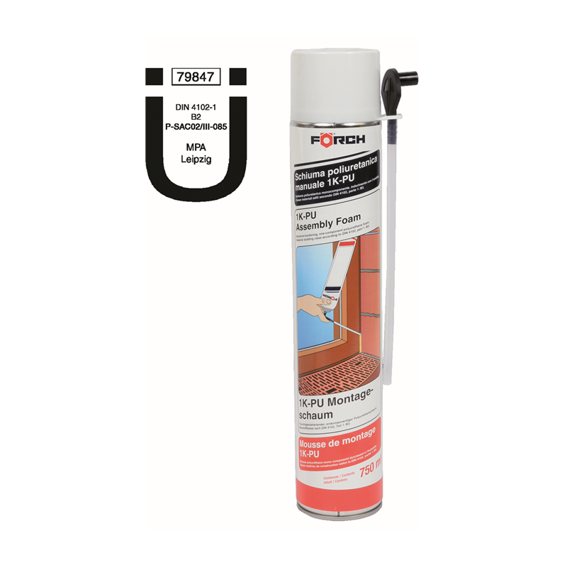 Mousse de montage polyuréthane 750 mL Colles