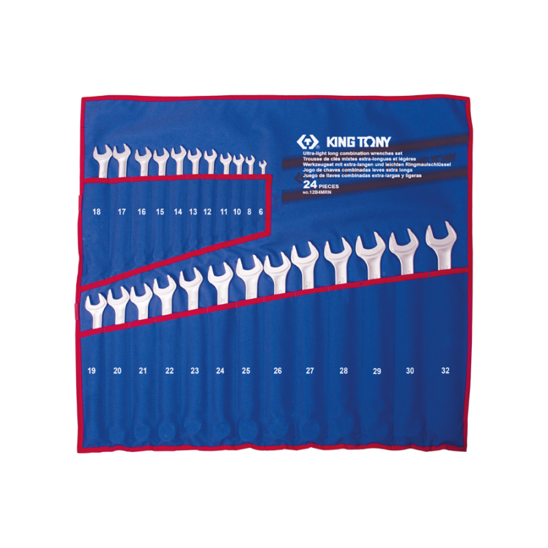Trousse 24 clés mixtes longues et légères King Tony Clés