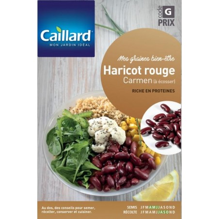 Graines haricots à écosser Rouge Carmen Caillard Haricots, pois & fèves