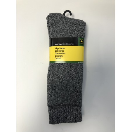 Chaussettes longues John Deere noires/grises Chaussettes