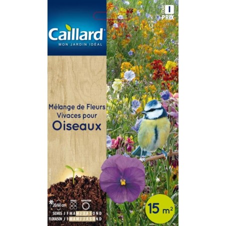 Graines mélange de fleurs vivaces pour oiseaux Caillard Fleurs