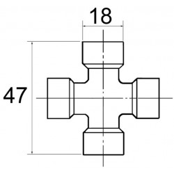Croisillon cardan 18x47 Croisillons