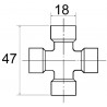 Croisillon cardan 18x47 Croisillons