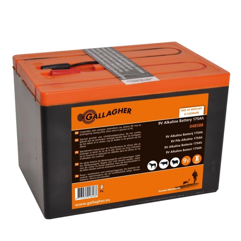 Pile 9V Powerpack 175Ah Piles de clôtures électriques