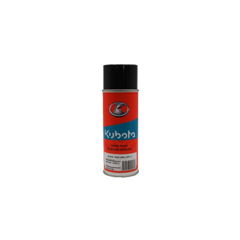 Peinture aérosol 400ml Kubota noir brillant n°13 Peinture