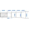 Dent de fourche Ø36 LG 800 M22X1.5 CC type Faucheux Dents de fourches