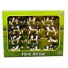 Coffret 12 vaches noires et blanches Figurines
