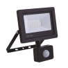 Projecteur LED extra plat noir avec détecteur 20W 1600LM Projecteurs