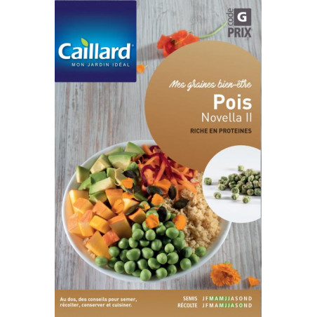 Graines Poids Novella II à germer Caillard Haricots, pois & fèves