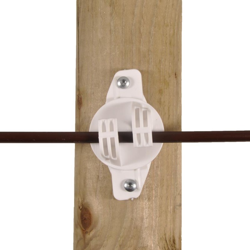 Isolateur de soutien W Super, blanc (25 pcs) Isolateurs piquets permanents