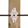 Isolateur de soutien W Super, blanc (25 pcs) Isolateurs piquets permanents
