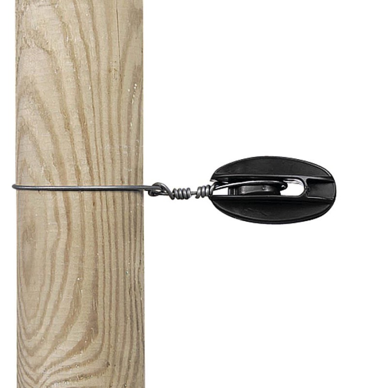 Isolateur de coin, noir (5 pcs) Isolateurs piquets permanents
