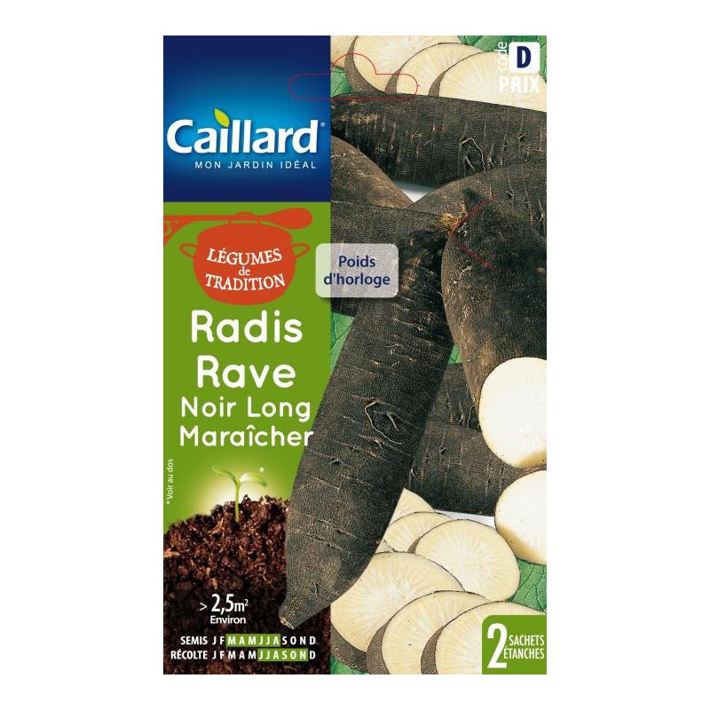 Radis rave noir long maraicher Caillard Légumes