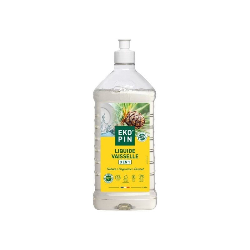 Liquide vaisselle 3 en 1 Ekopin 1L Détergents