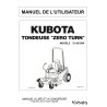 Manuel d'utilisateur tondeuse Kubota Z1-421 - Version digitale Manuels espaces verts