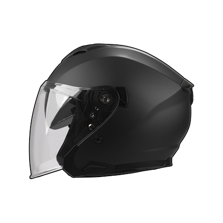 Casque bulle noir mat avec visière Uride Casques quad et moto