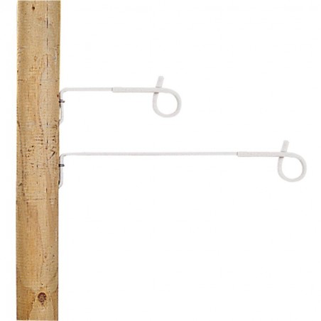 Isolateur à distance queue de cochon, blanc 17,5cm (10 pcs) Isolateurs à distance
