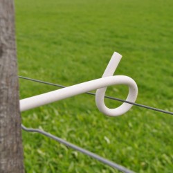 Isolateur à distance queue de cochon, blanc 17,5cm (10 pcs) Isolateurs à distance