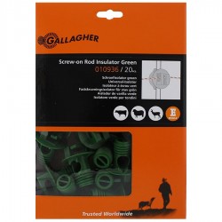 Isolateur à écrou, vert ø6-14mm (20 pcs) Isolateurs piquets mobiles